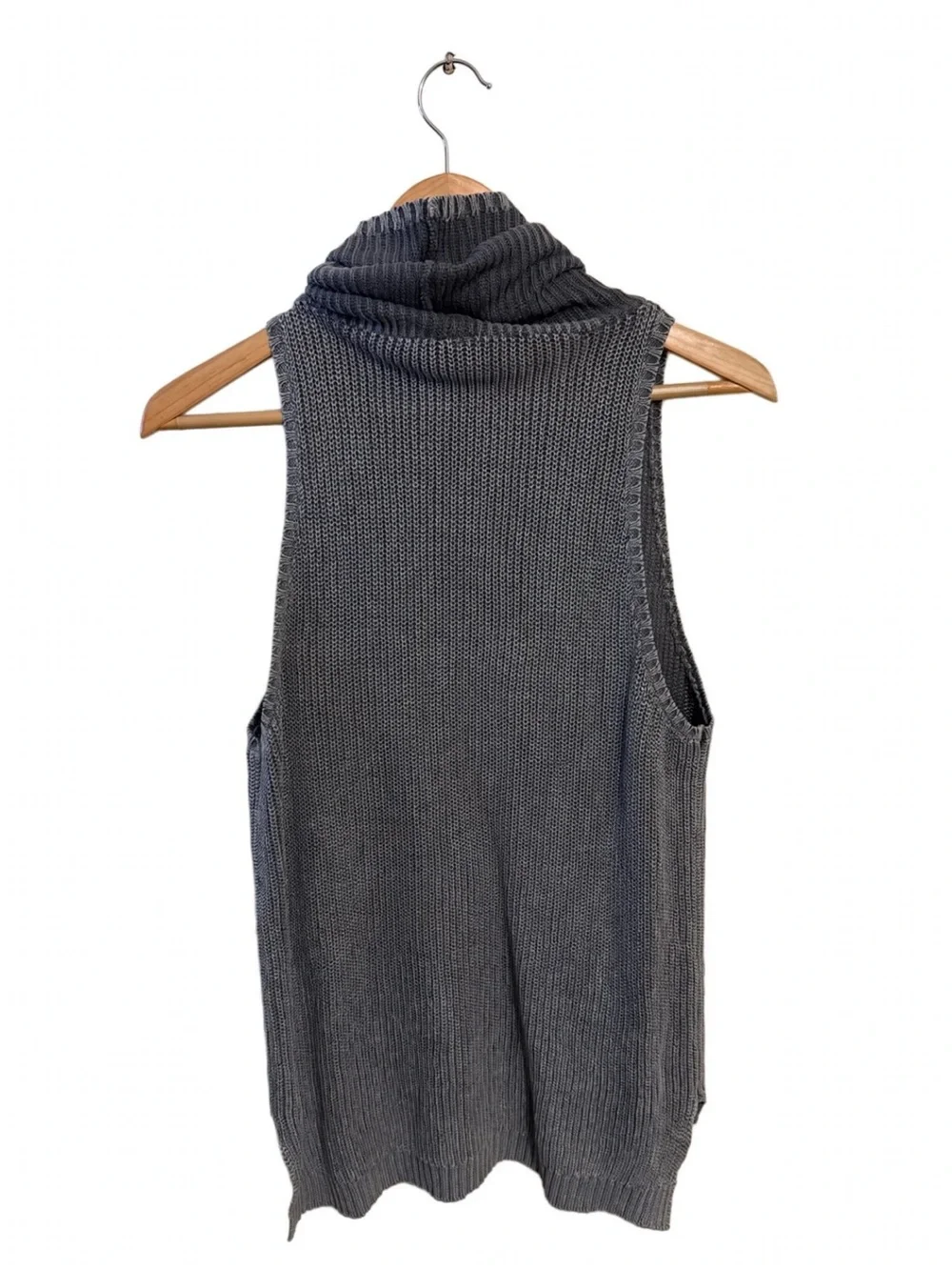 Free People Sleeveless Cowl Neck Sweater in Gray- Size S